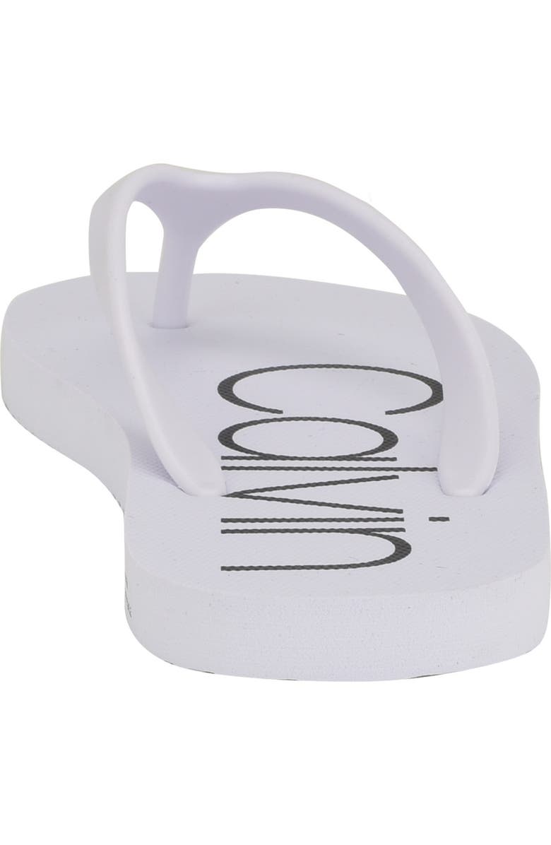 Calvin Klein Salma Flip Flop, Alternate, color, White