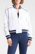 YOGALICIOUS Piquè Tennis Bomber Jacket