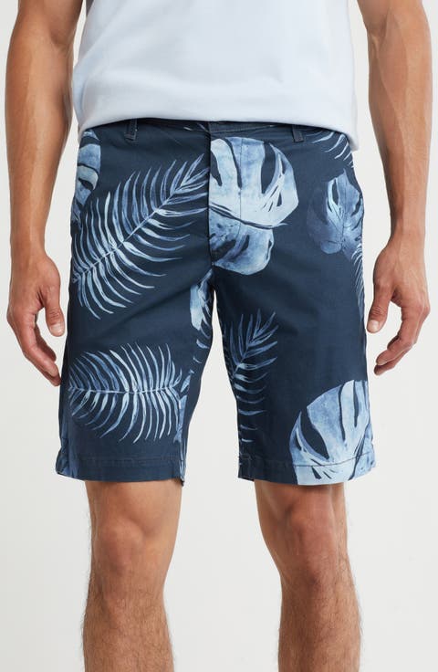 Griffin Geo Print Flat Front Shorts