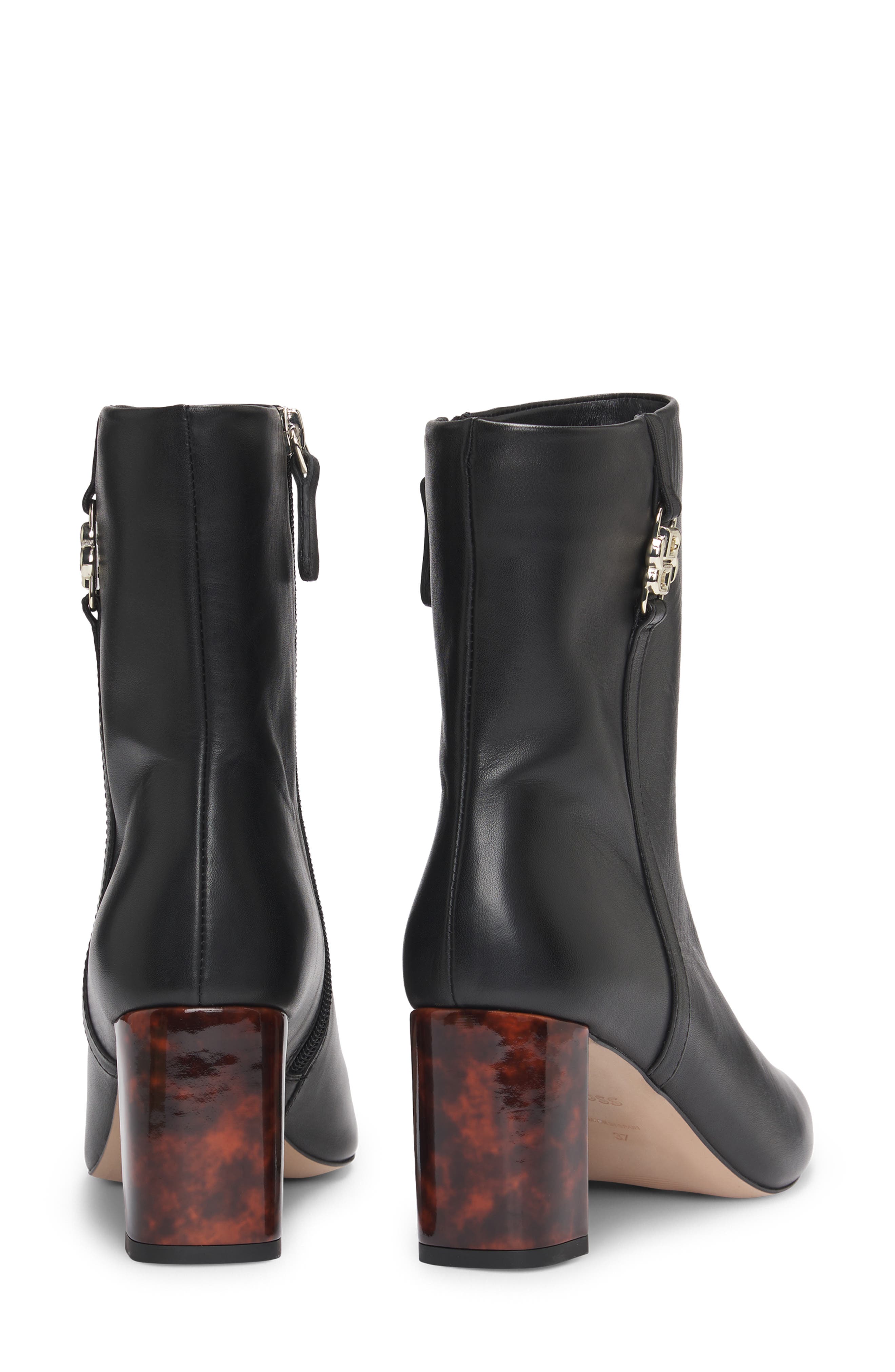 BOSS Janet Pointed Toe Bootie, Alternate, color, Black