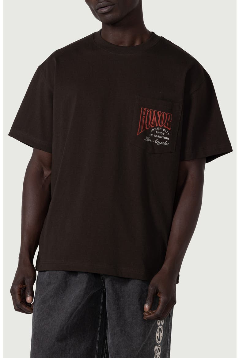 Cigar Label Graphic T-Shirt, Main, color, BLACK