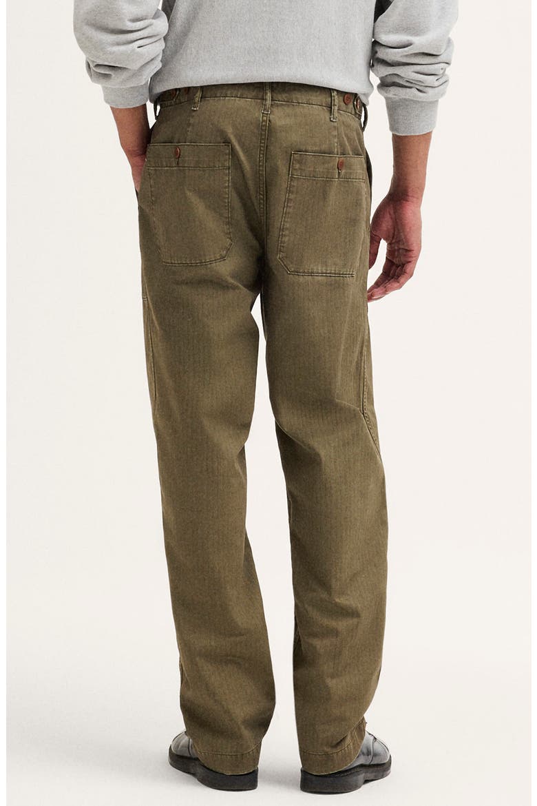 Herringbone Fatigue Pants, Alternate, color, FADED IVY