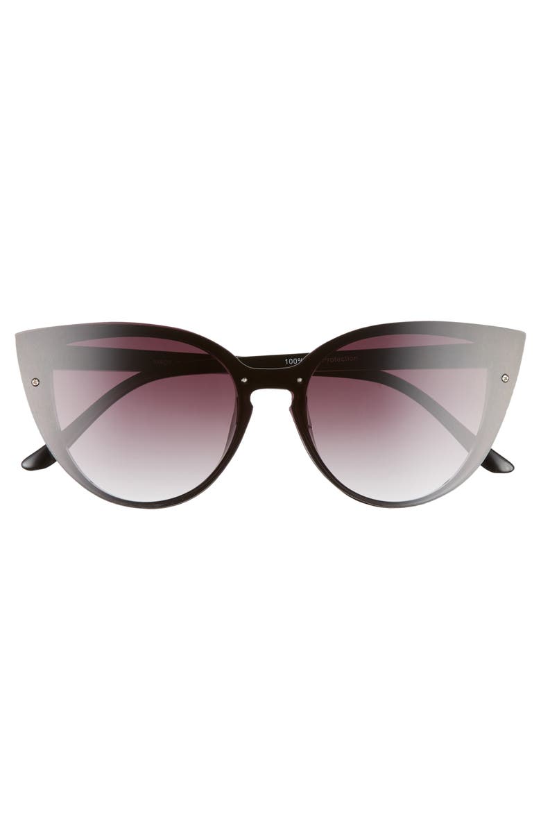 BP. Flat Front 60mm Cat Eye Sunglasses, Alternate, color, 