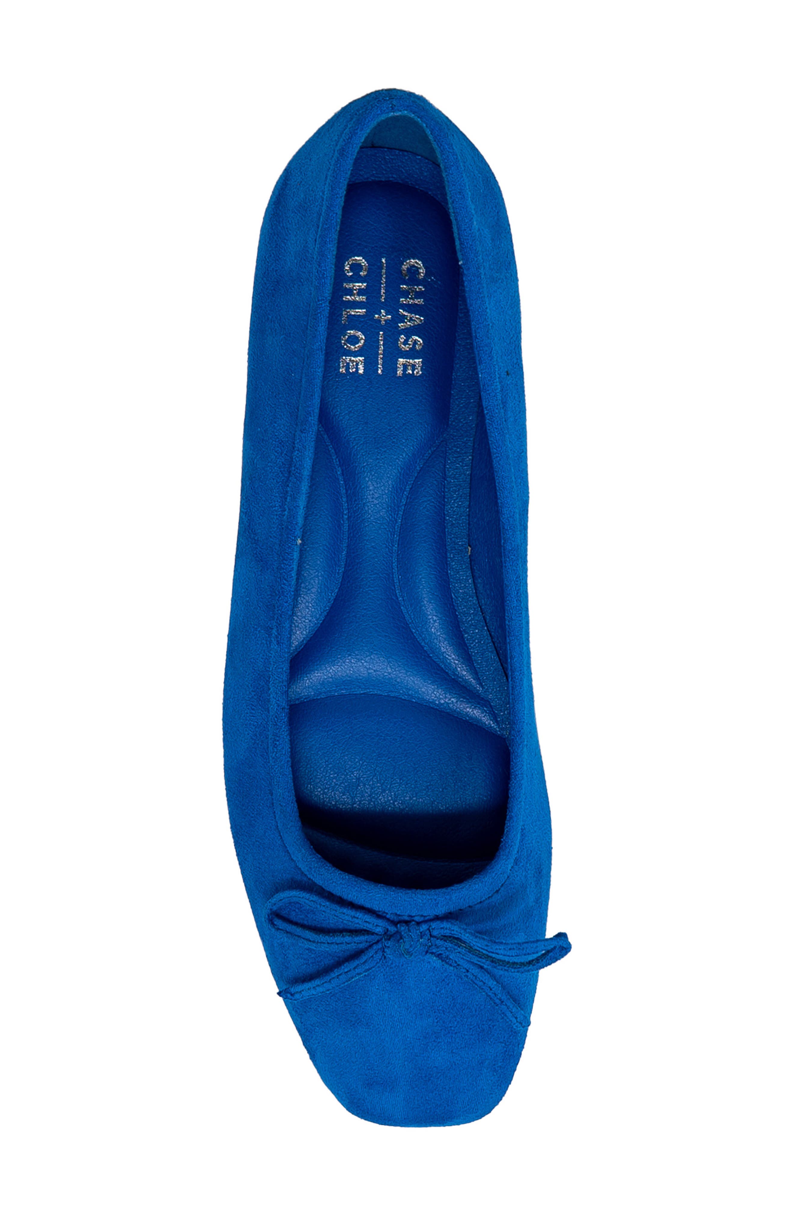 Bow Ballet Flat, Alternate, color, ROYAL BLUE SUEDE