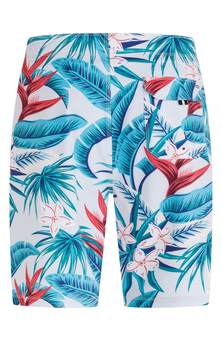 Hurley Print Swim Trunks, Alternate, color, Light Blue