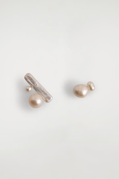 Mismatched Freshwater Pearl Stud Earrings