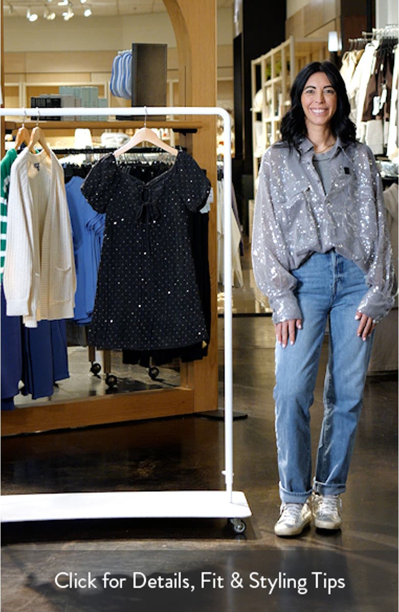 Kids' Rhinestone Cutout Taffeta Party Dress, sales video thumbnail