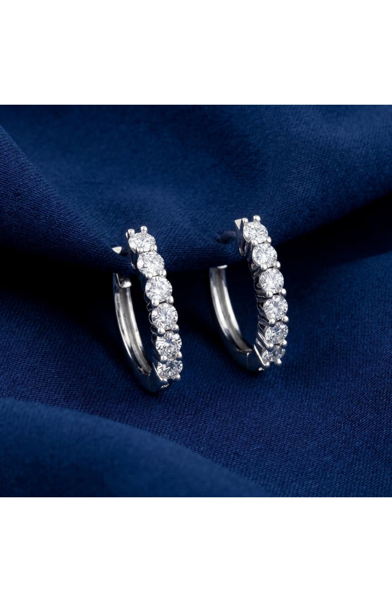 Bliss Diamond 3/4Ct TW Lab Grown Diamond Hoops Silver 1/2" Tall, Alternate, color, Silver