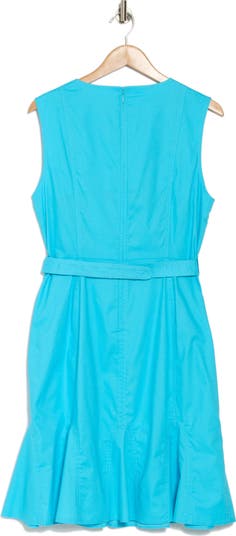 Belted A-Line Dress