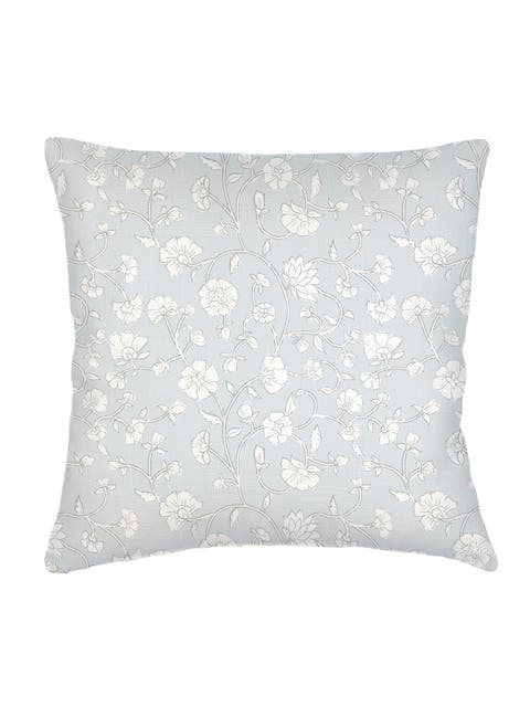 Jaipur Floral Linen Pillow with Down Alternative Insert