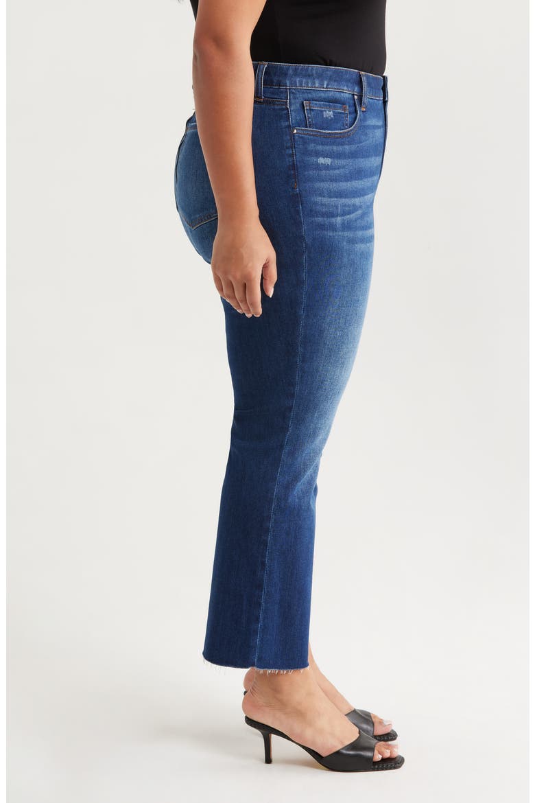 Kelsey Raw Hem High Waist Ankle Flare Jeans, Alternate, color, ROYAL