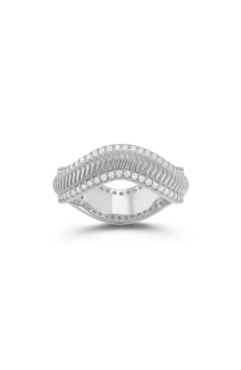 Cubic Zirconia Wave Ring