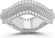 CHLOE AND MADISON Cubic Zirconia Wave Ring
