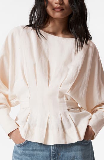 Pleated Tie Back Top