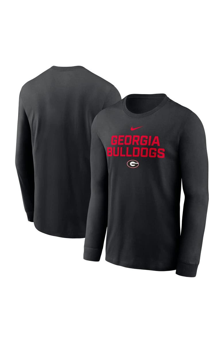Nike Men's Nike Black Georgia Bulldogs 2025 Sideline Performance Long Sleeve T-Shirt, Main, color, 