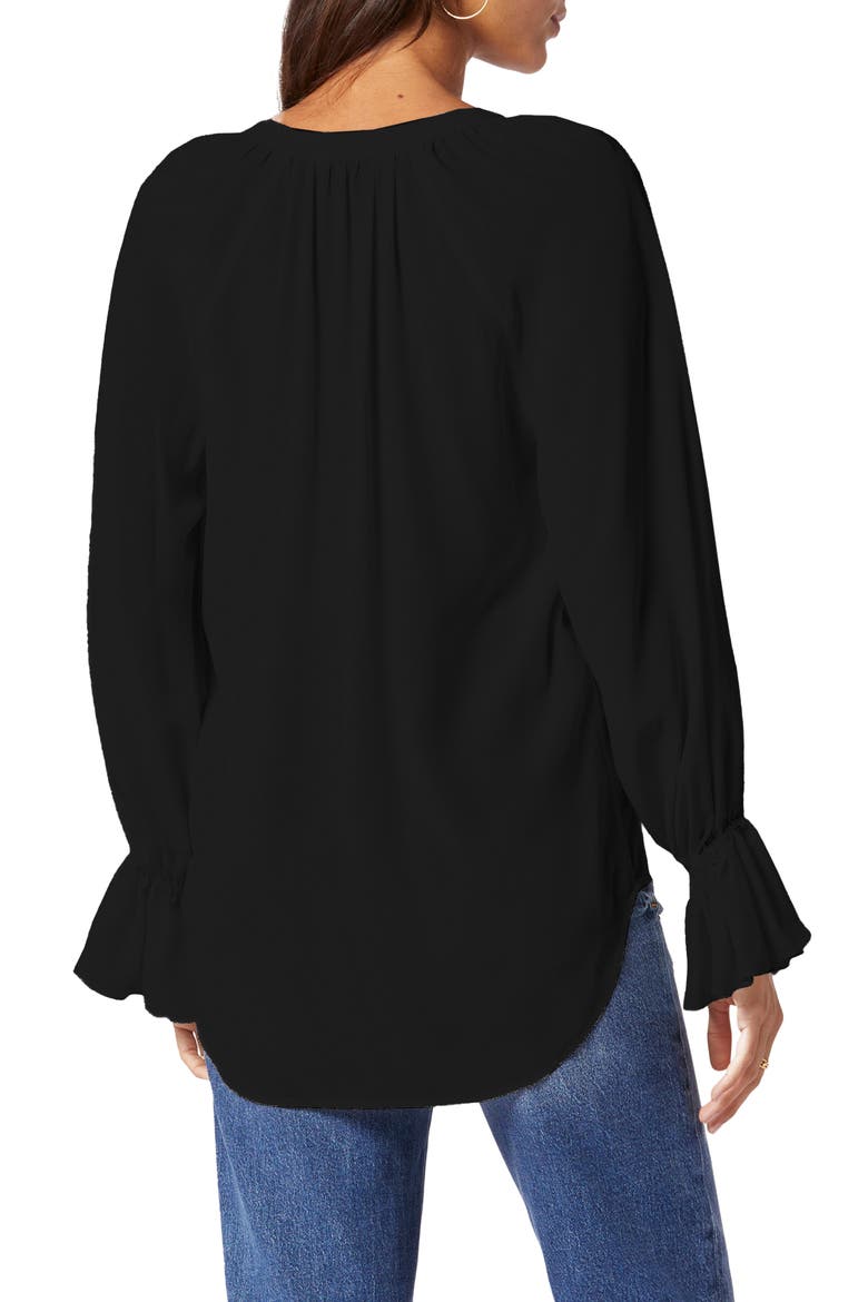 Cecarina Silk Blouse, Alternate, color, CAVIAR