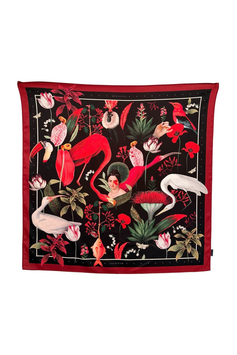 Scarf R Jungle, Main, color, Red