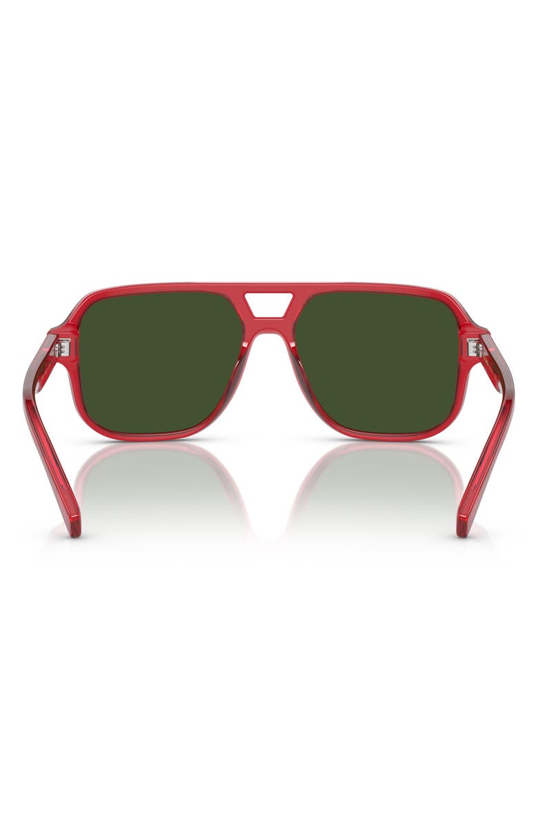 Dolce&Gabbana 50mm Pilot Sunglasses, Alternate, color, Red / Dark Green