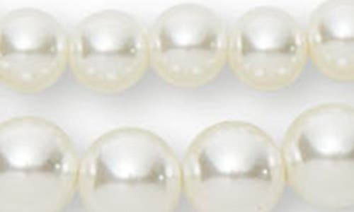Lele Sadoughi Triple Strand Faux Pearl Necklace In White