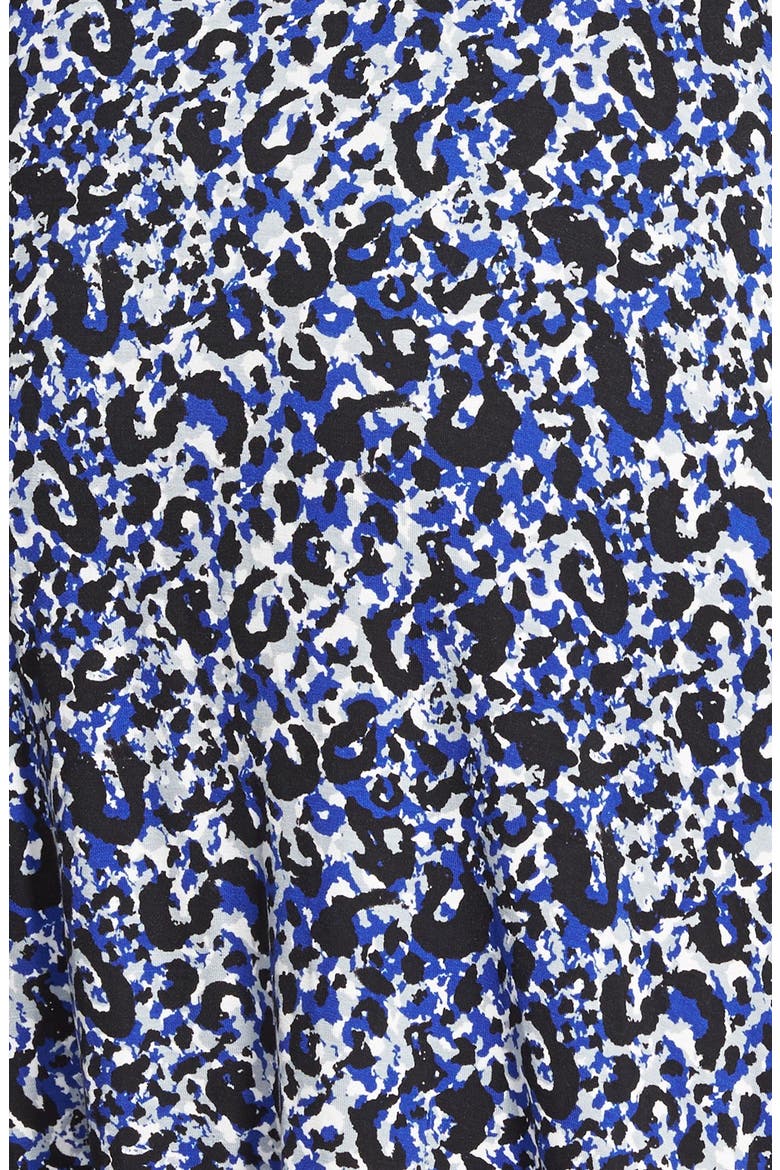 Seamed Wrap Dress, Alternate, color, BLUE ANIMAL PRINT