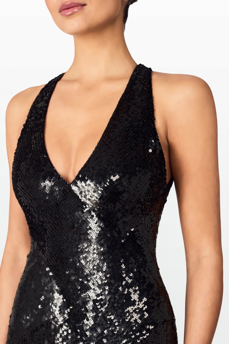 Night Fever Gown, Alternate, color, Liquorice