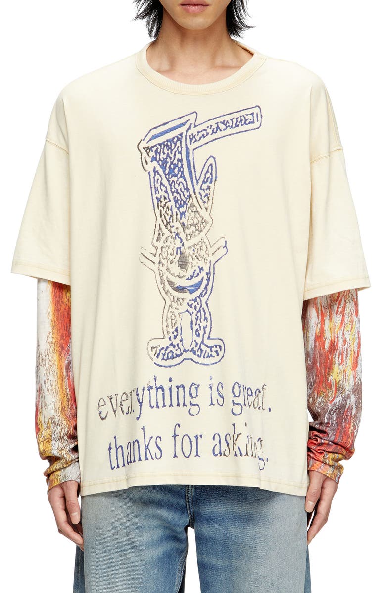 DIESEL<sup>®</sup> T-Boxt-DB Long Sleeve Graphic T-Shirt, Main, color, 