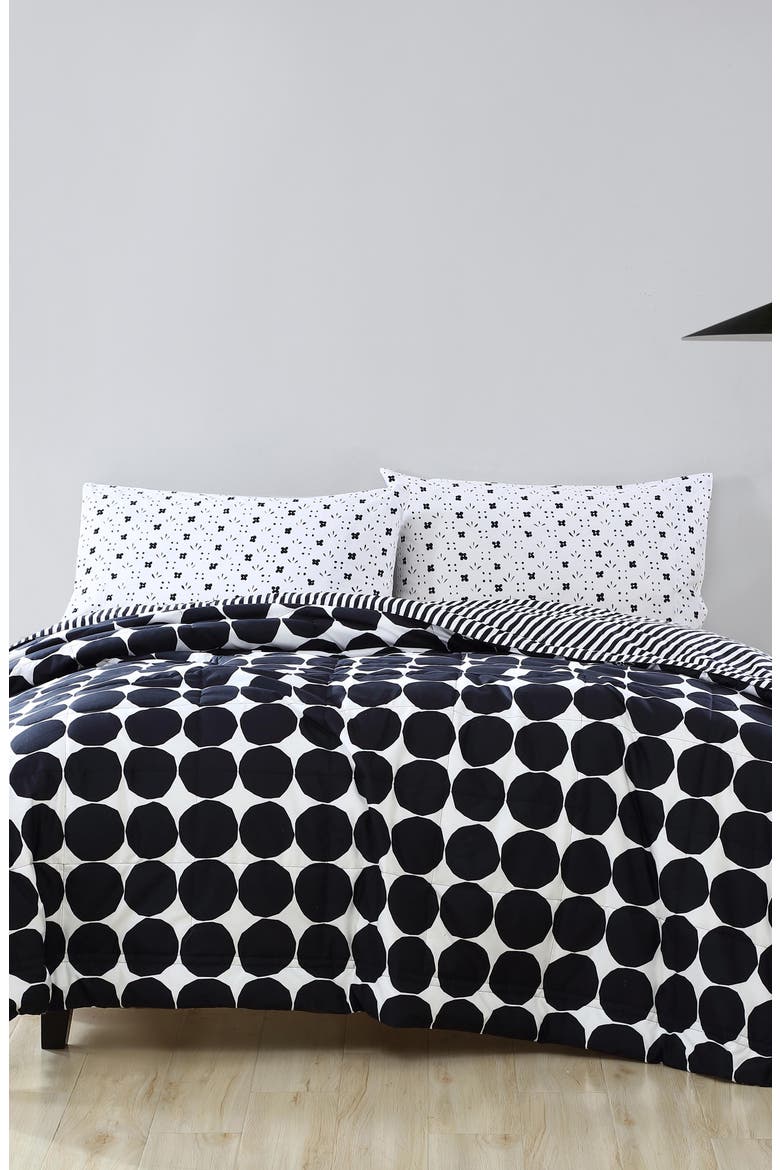 Pienet Kivet Reversible Quilt, Alternate, color, BLACK