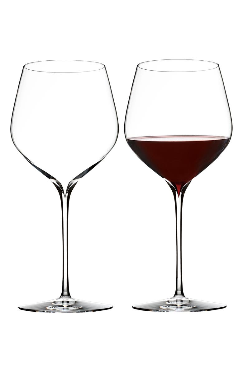 Waterford Elegance Set of 2 Fine Crystal Cabernet Sauvignon Glasses, Alternate, color, Clear