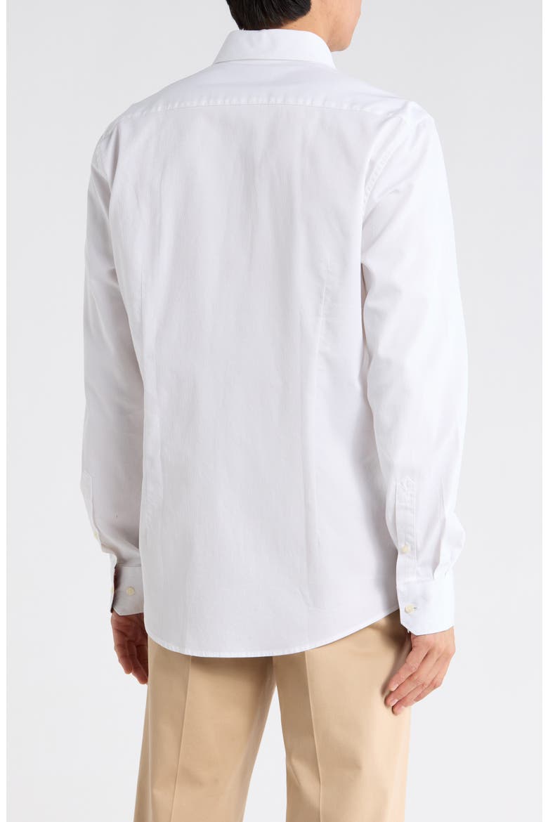 Lyle Tailored Fit Stretch Cotton Button-Up Shirt, Alternate, color, WHITE