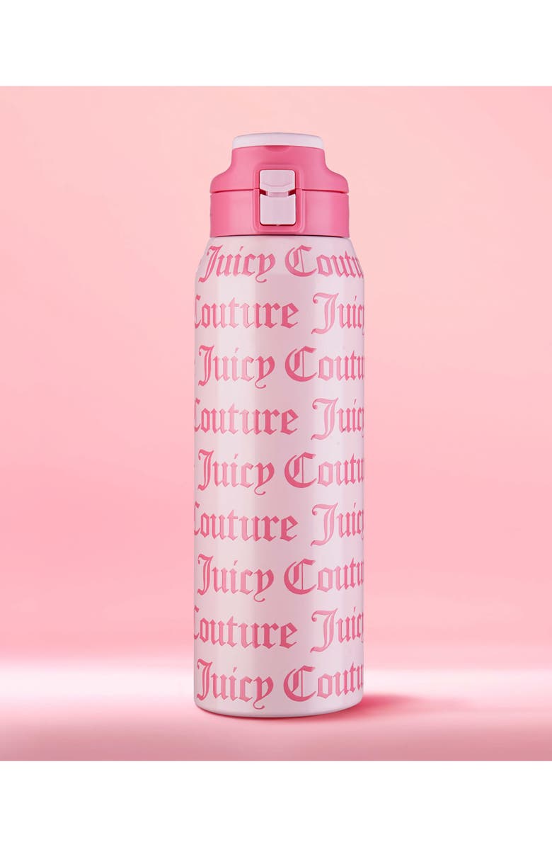 Juicy Couture Glam Getaway Logo Flip Hydration Stainless Steel Tumbler, Alternate, color, Ballerina Pink