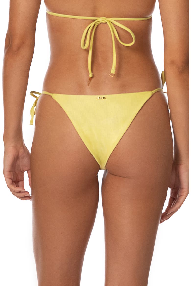 Golden Ray Sunflash Side Tie Swim Bottoms, Alternate, color, LT/PASTEL YELLOW