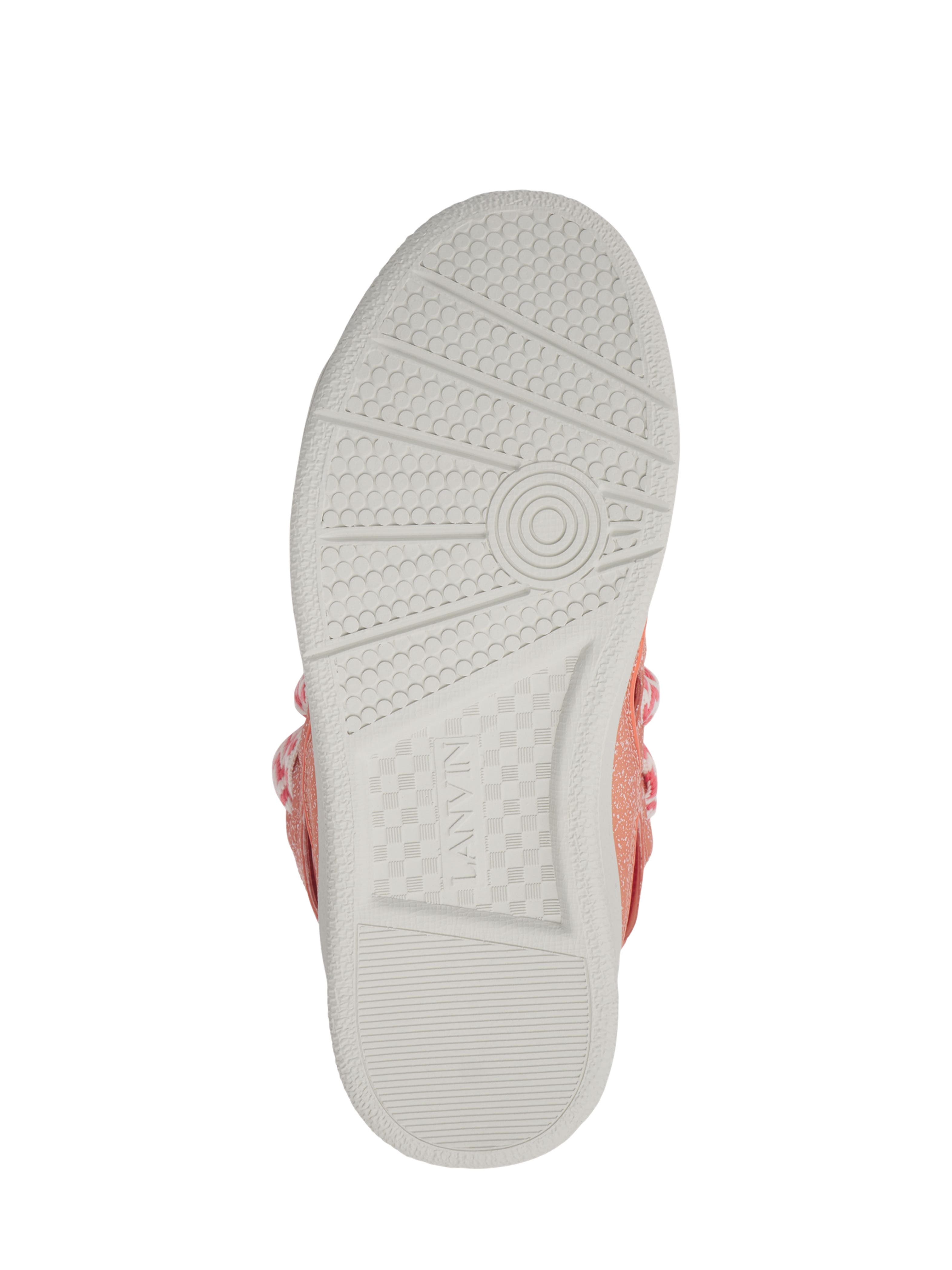 Lanvin Curb Sneakers In Speckled Leather, Alternate, color, 