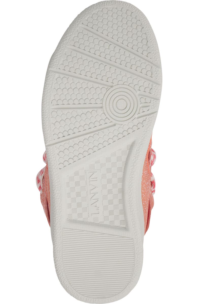 Lanvin Curb Sneakers In Speckled Leather, Alternate, color,