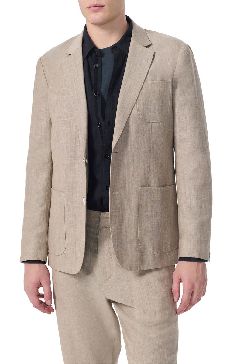 rag & bone Butler Donegal Virgin Wool & Linen Blend Blazer, Main, color, Beige