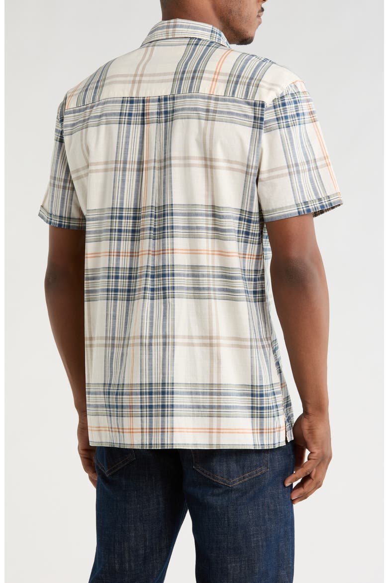 Berryfell Regular Fit Plaid Short Sleeve Button-Up Shirt, Alternate, color, WHISPER WHITE