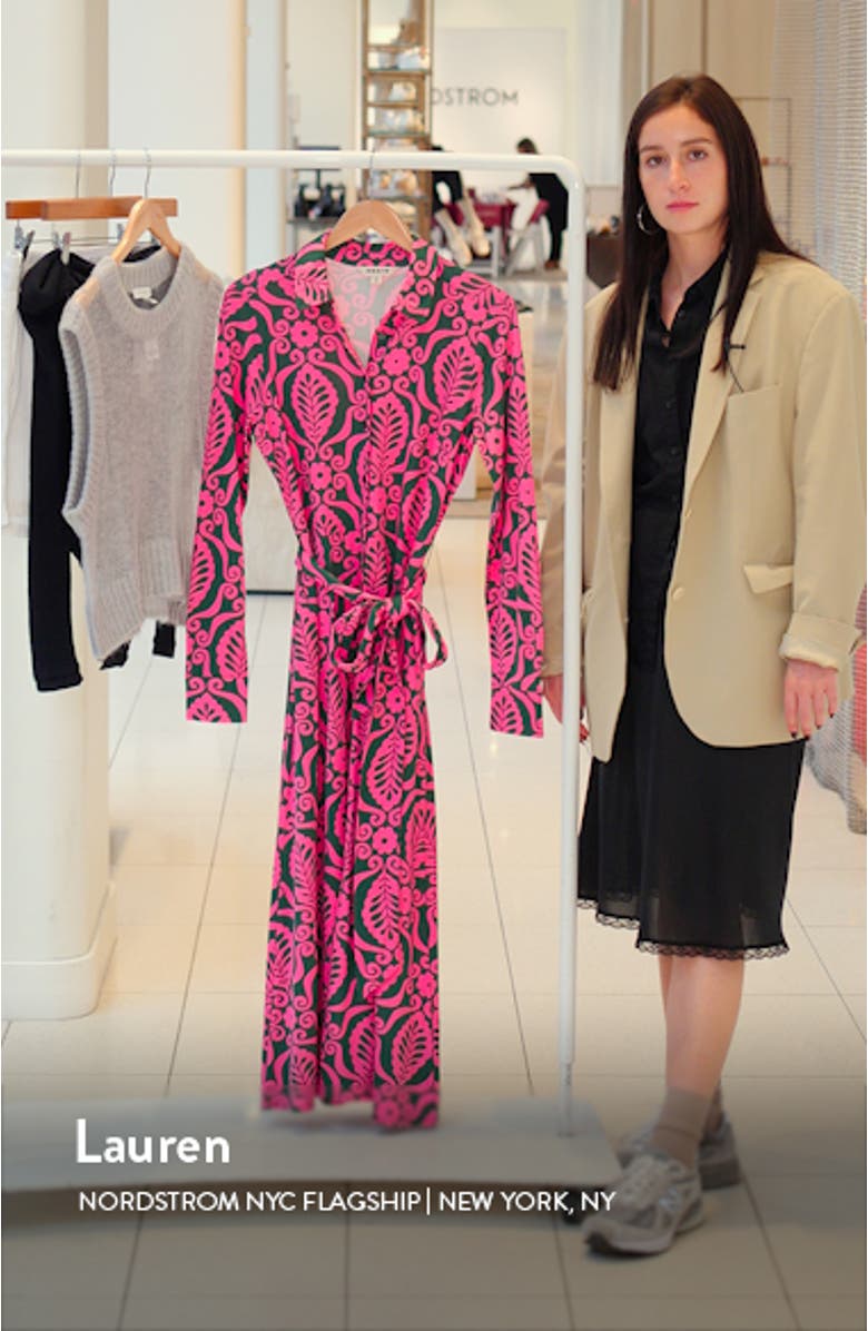 Marcia Print Long Sleeve Maxi Shirtdress, sales video thumbnail