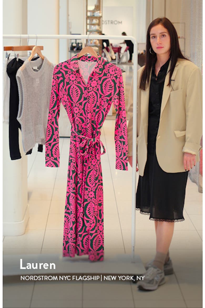 Marcia Print Long Sleeve Maxi Shirtdress video
