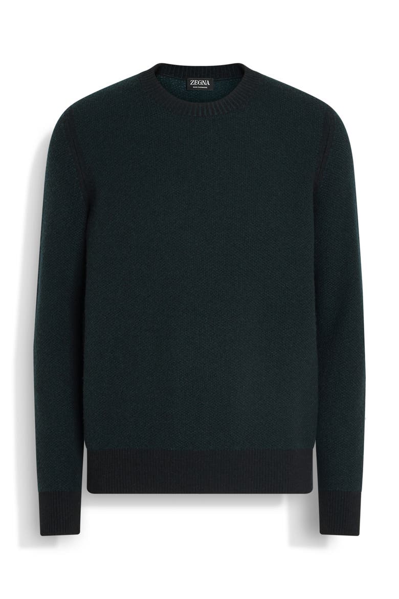 Oasi Cashmere Crewneck Sweater, Alternate, color, DARK GREEN
