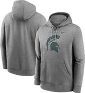 Nike Men's Nike Heather Gray Michigan State Spartans Primetime Evergreen Club Fleece Pullover Hoodie