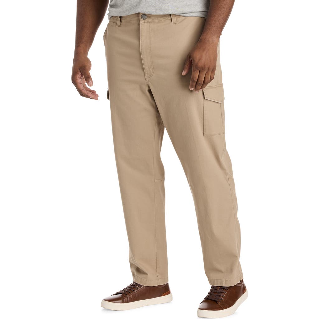 True Nation By Dxl Big & Tall Everyday Cargo Pants In Brown