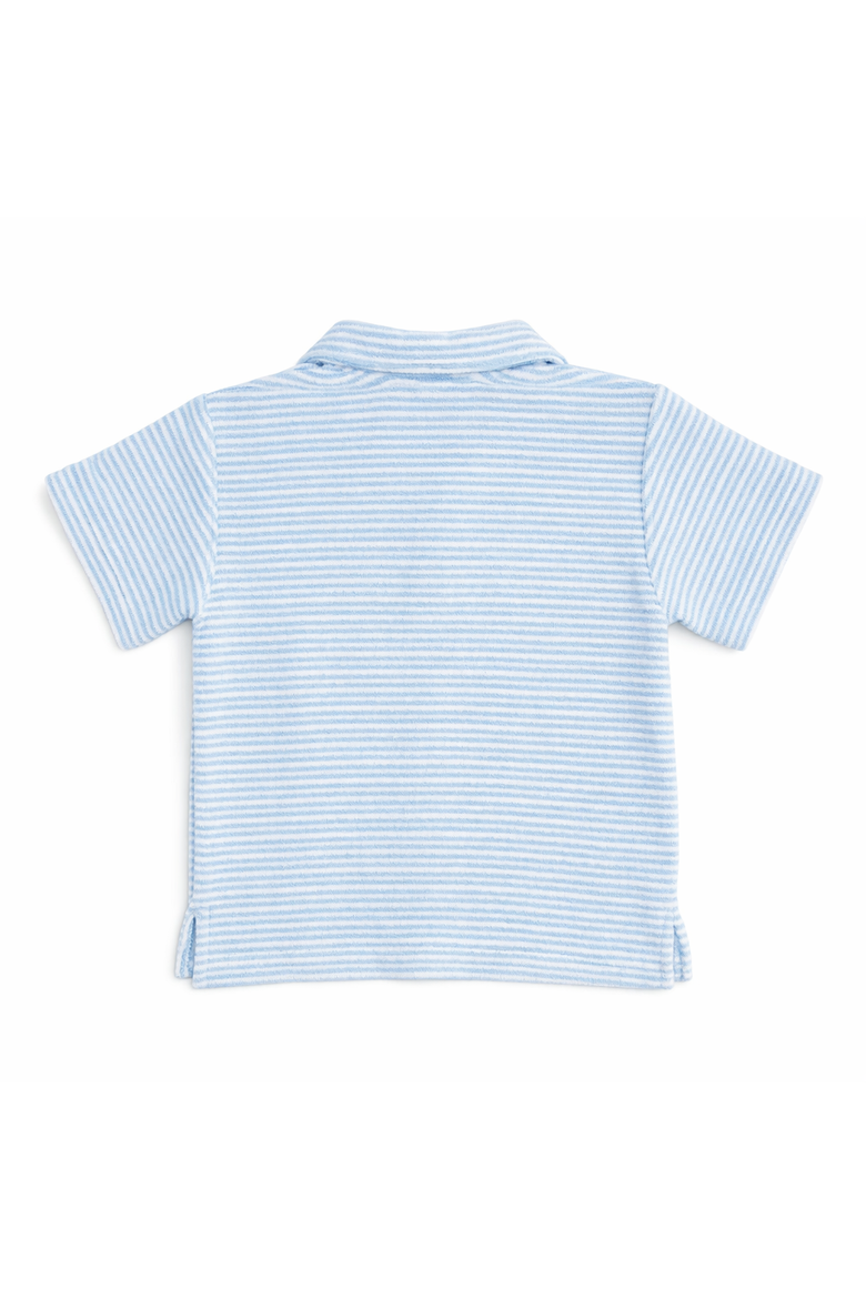 Stripe Terry Polo, Alternate, color, Blue/White