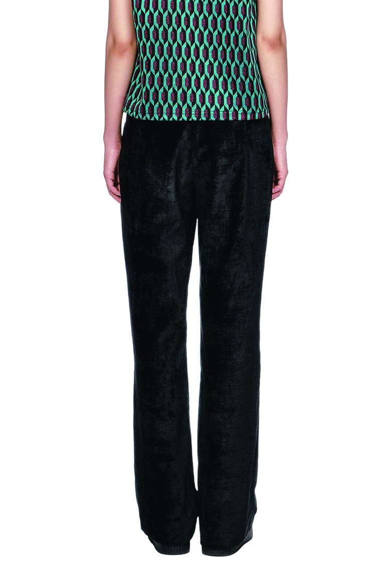 Velour Pants, Alternate, color, Black