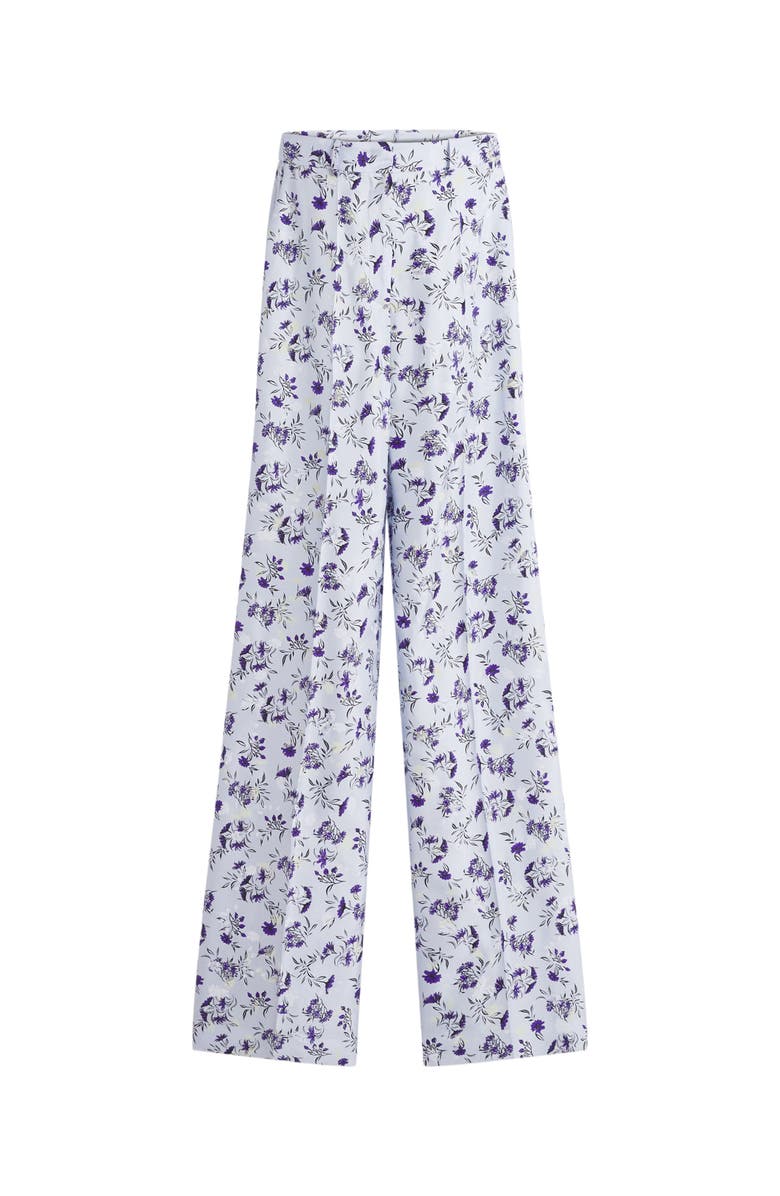 Lanvin Printed Wide Leg Silk Pants, Alternate, color, 
