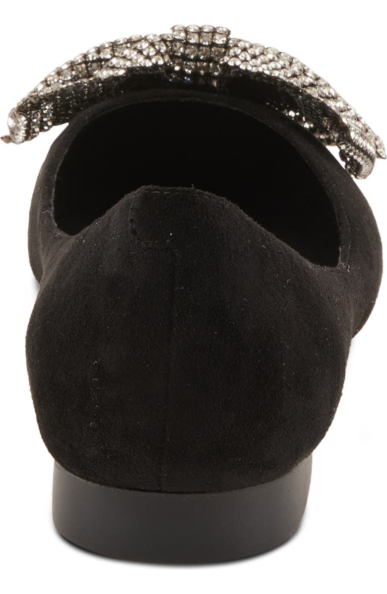 AZURA BY SPRING STEP Adularia Bow Flat, Alternate, color, Black Suede