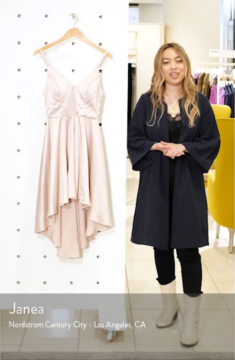 High/Low Satin Gown, sales video thumbnail