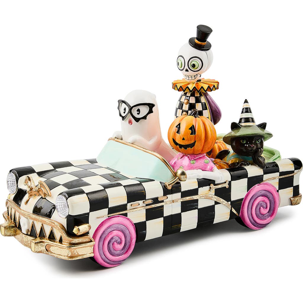 Mackenzie-childs Mackenzie Childs Trick Or Treat Boo Family Car Figurine In Multi