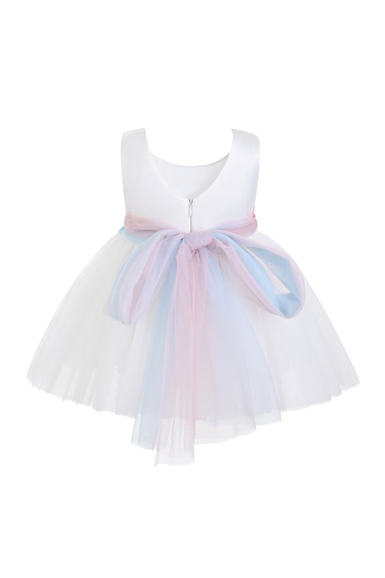 Elarisse Floral Waist Dress, Alternate, color, White