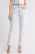 L'AGENCE Harmon High Waist Slim Raw Hem Jeans