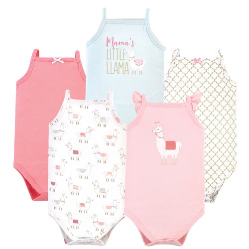 Hudson Baby Soft Cotton Sleeveless Bodysuit In Pink
