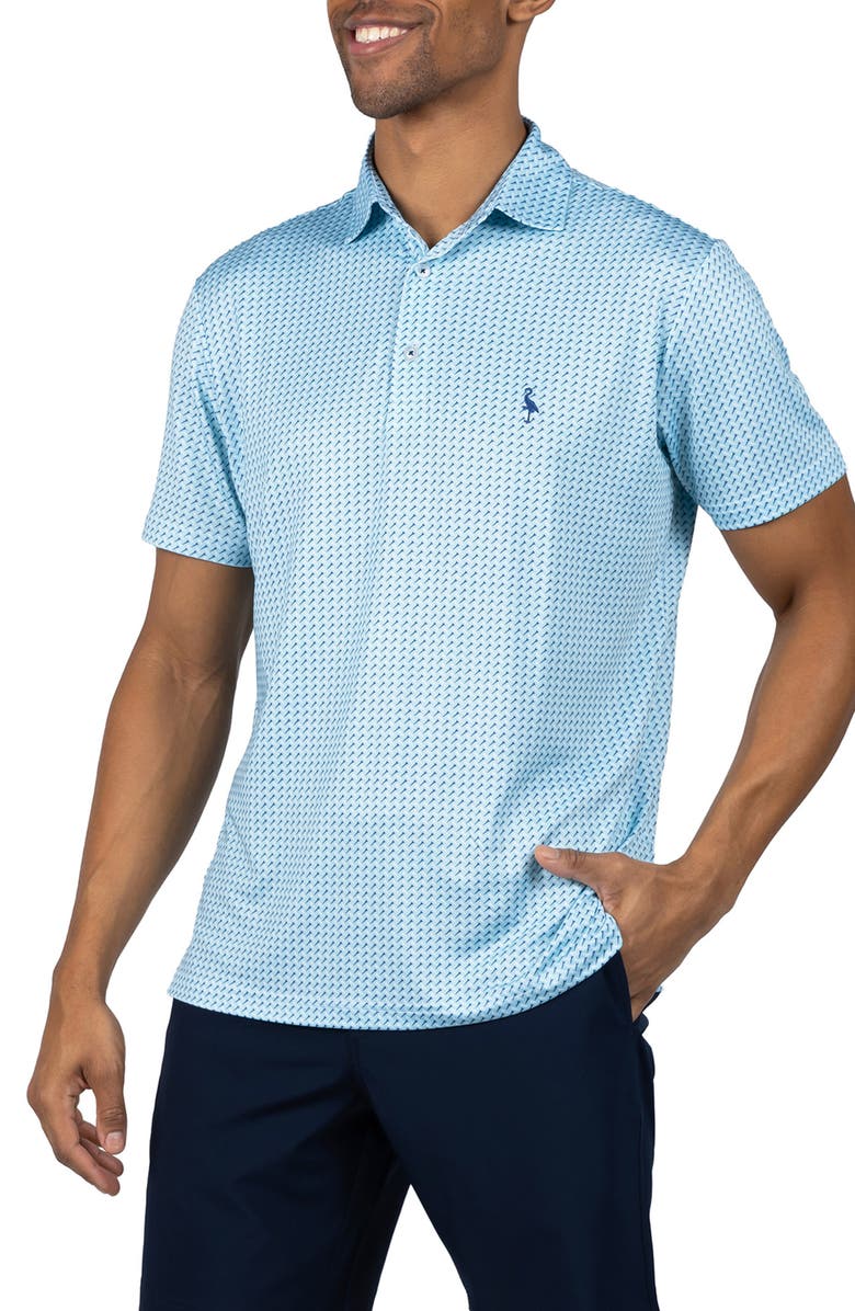 TailorByrd Golf Tees Print Performance Polo, Alternate, color, Spearmint